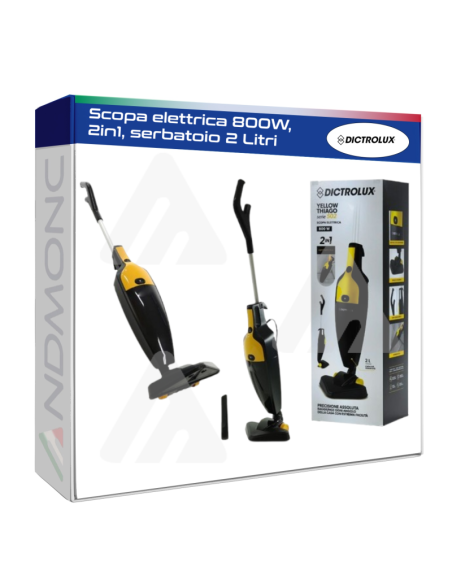 Scopa elettrica 800W, 2in1 serbatoio 2 Litri Dictrolux