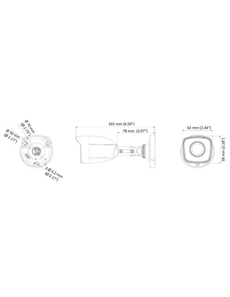 HWT-B110-P Telecamera Mini Bullet fissa da 1 MP Hikvision
