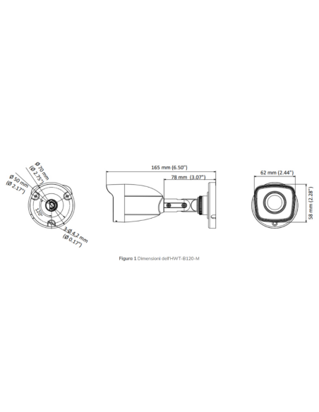HWT-B120-M - Telecamera Turbo HD Tube, 2MPX, 2.8mm, IR20m - Hikvision Hiwatch