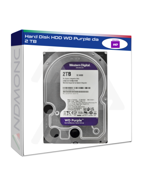 Hard Disk HDD WD Purple da 2 TB