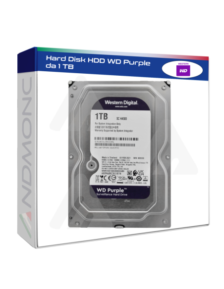 Hard Disk HDD WD Purple da 1 TB