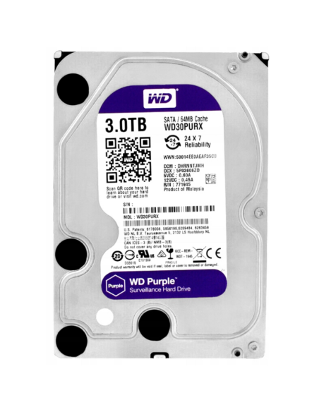 Hard Disk WD Viola 3TB WD30PURX 5.4K 64MB Sata3 3.5''