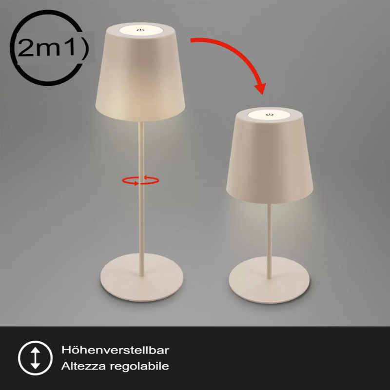 Lampada da Tavolo Touch dimmerabile LED USB Beige