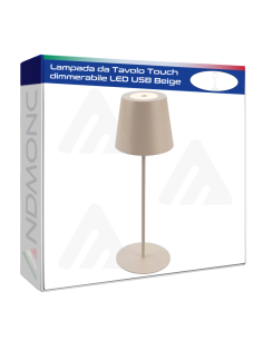 Lampada da Tavolo Touch dimmerabile LED USB Beige