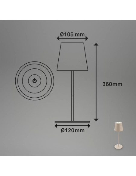 10x Lampade da Tavolo Touch dimmerabile LED USB Beige