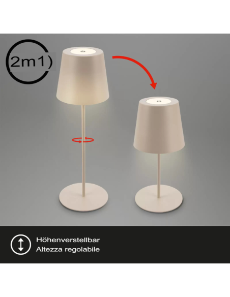 10x Lampade da Tavolo Touch dimmerabile LED USB Beige