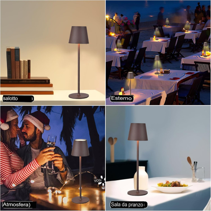 10x Lampade da Tavolo Touch dimmerabile LED USB...