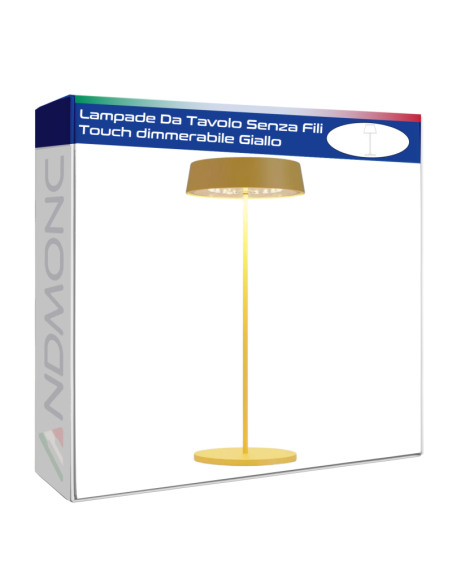 Lampada Da Tavolo Senza Fili touch Dimmerabile Giallo