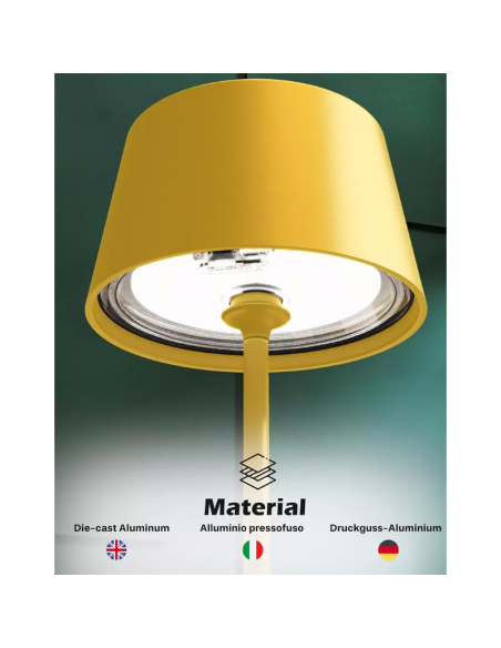 Lampada da Tavolo Touch Dimmerabile senza fili Giallo