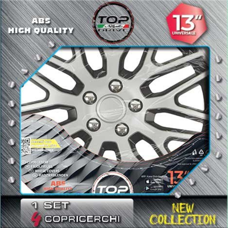 COPRICERCHI SILVER & BLACK DAKAR 4pz.