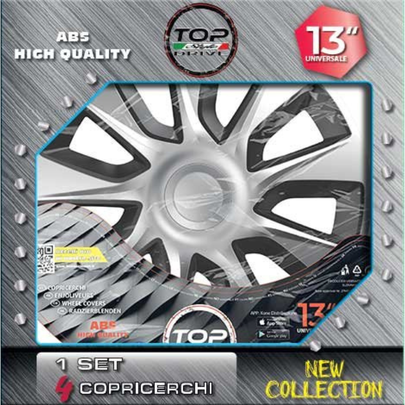 COPRICERCHI STRATOS SILVER & BLACK 4pz.