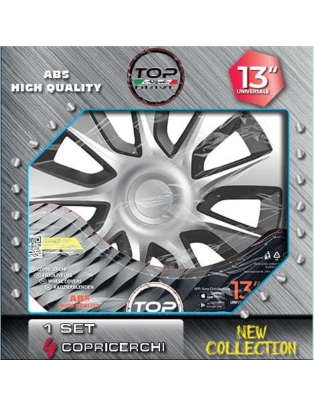 COPRICERCHI STRATOS SILVER & BLACK 4pz.