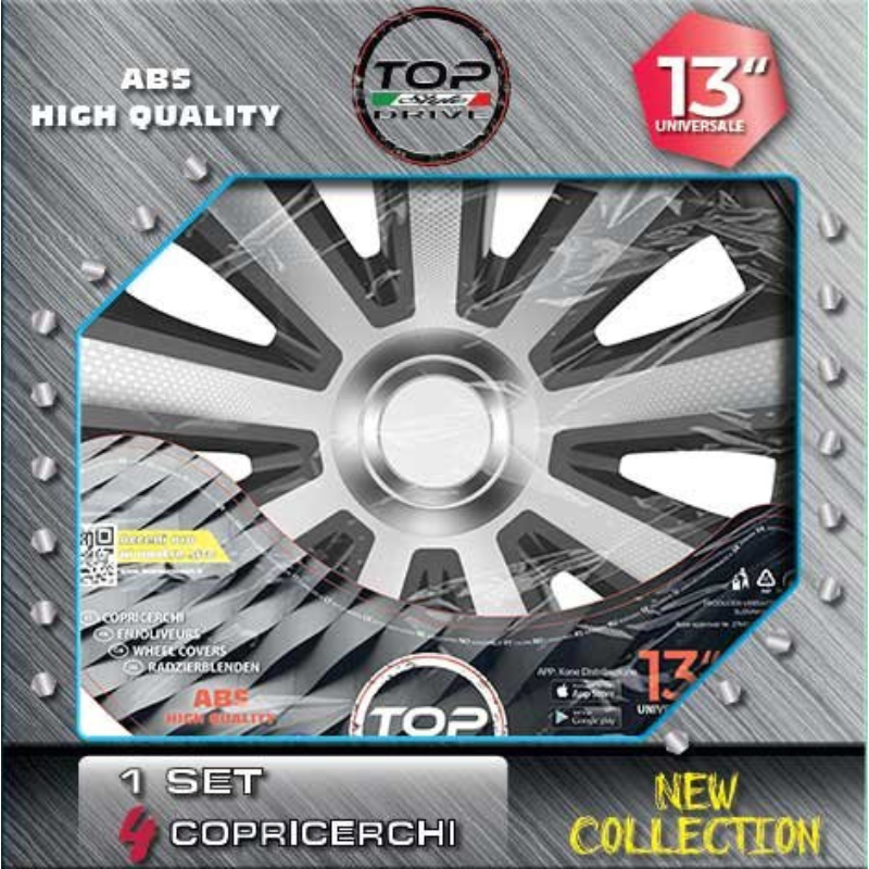 COPRICERCHIO AVIATOR SILVER & BLACK 4pz.