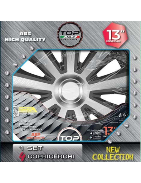 COPRICERCHIO AVIATOR SILVER & BLACK 4pz.