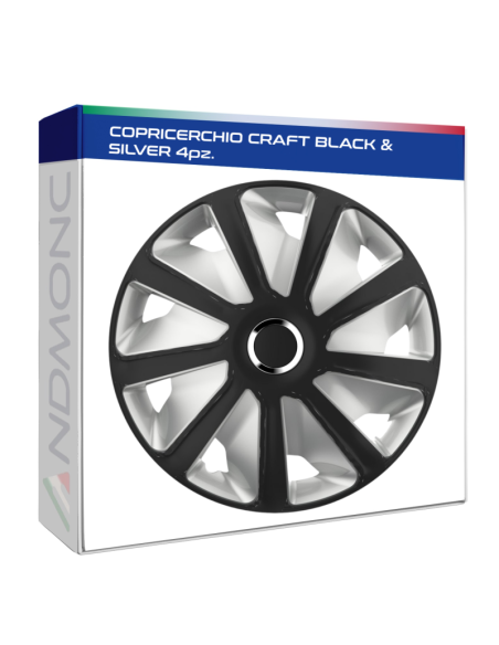 COPRICERCHIO CRAFT BLACK & SILVER 4pz.