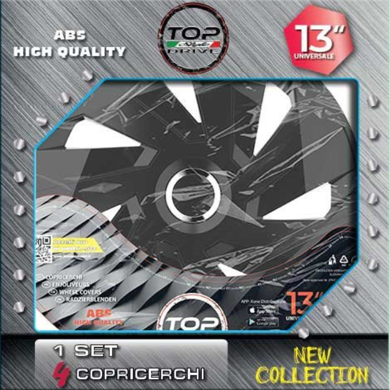 COPRICERCHIO VECTOR BLACK 4pz.