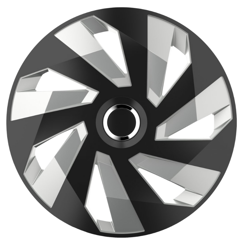 COPRICERCHIO VECTOR BLACK & SILVER 4pz.