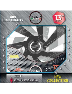 COPRICERCHIO VECTOR BLACK & SILVER 4pz. 2
