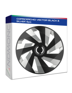 COPRICERCHIO VECTOR BLACK & SILVER 4pz.