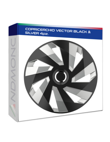 COPRICERCHIO VECTOR BLACK & SILVER 4pz.