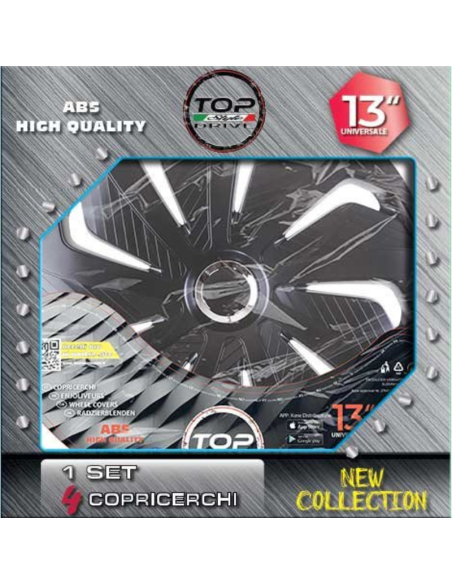 COPRICERCHIO WIND BLACK 4pz.