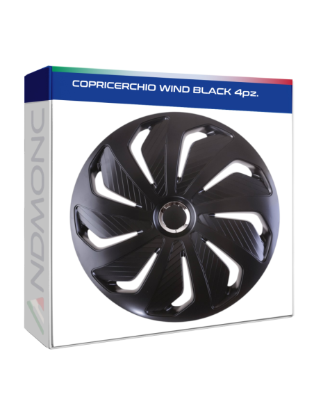 COPRICERCHIO WIND BLACK 4pz.