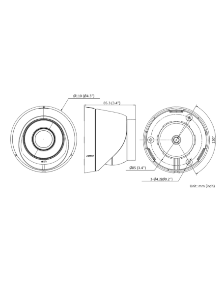 DS-2CD1323G2-I HikVision Telecamera di rete a torretta fissa MD 2.0 da 2 MP