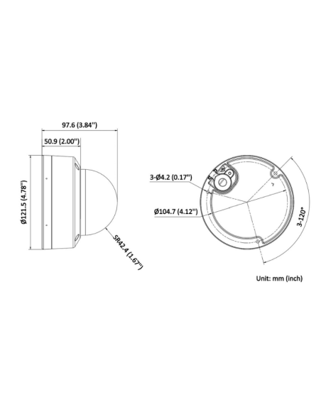 HikVision HWI-D160HA-LU Telecamera di rete dome fissa Smart Hybrid Light MD 2.0 da 6 MP