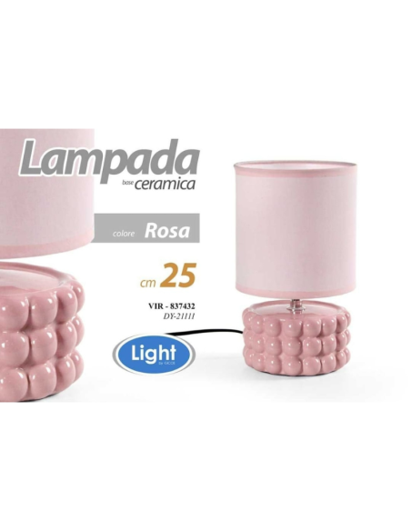 Lampada da tavolo Rosa in ceramica, 25cm