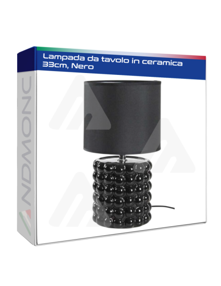 Lampada da Tavolo in ceramica 33cm, nero