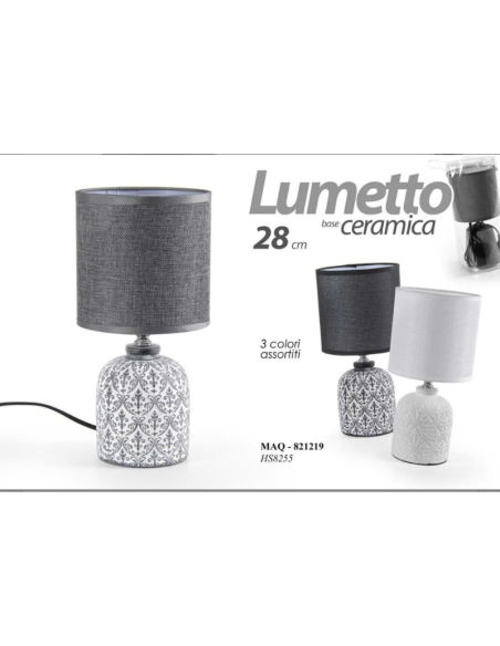 Lumetto base in ceramica, 3 colori assortiti