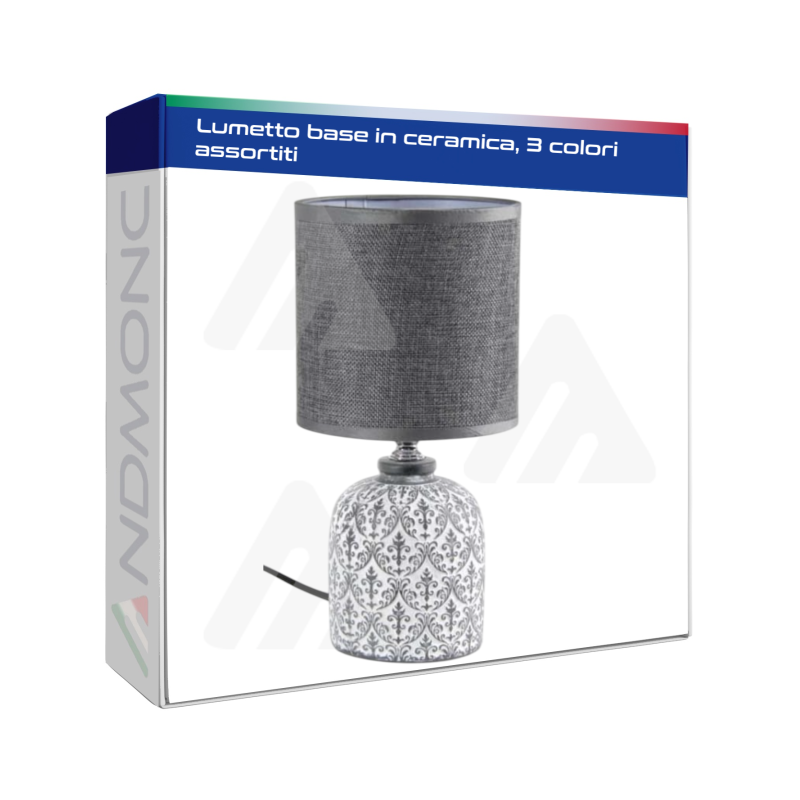 Lumetto base in ceramica, 3 colori assortiti