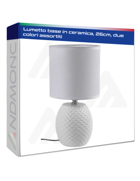 Lumetto base in ceramica, 26cm, due colori assortiti