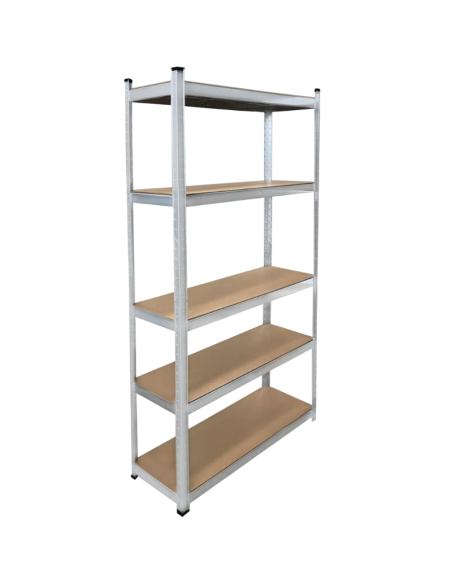 Scaffale 5 ripiani ad incastro in metallo zincato 1800x400x900mm