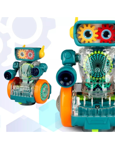 Giocattolo robot Rotante con ingranaggi meccanici Rotanti E Illuminazione Led
