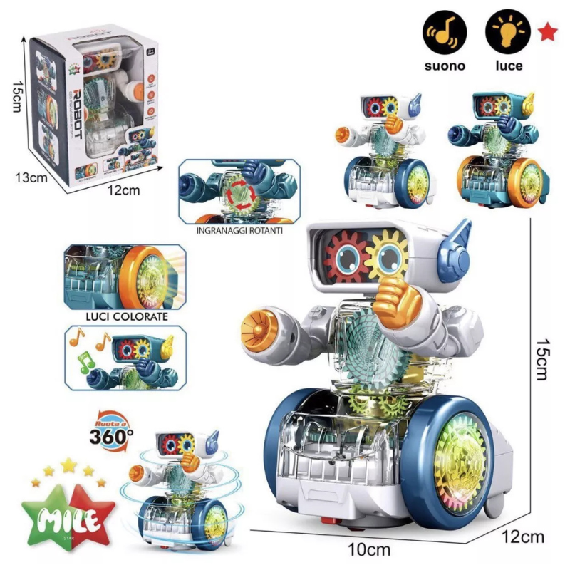 Giocattolo robot Rotante con ingranaggi...