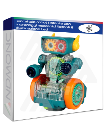 Giocattolo robot Rotante con ingranaggi meccanici Rotanti E Illuminazione Led