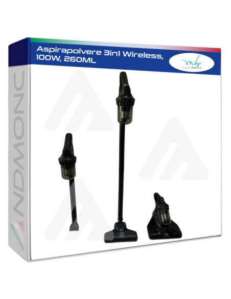 Aspirapolvere 3in1 Wireless, 100W, 260ML