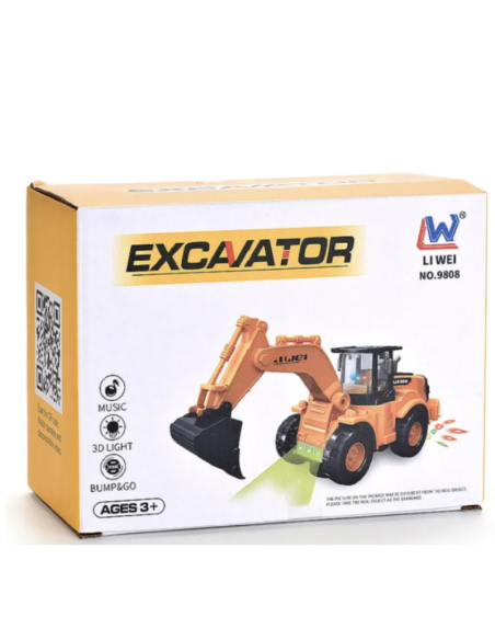 Escavatore Camion Costruzione Giocattolo Con Luce E Suono
