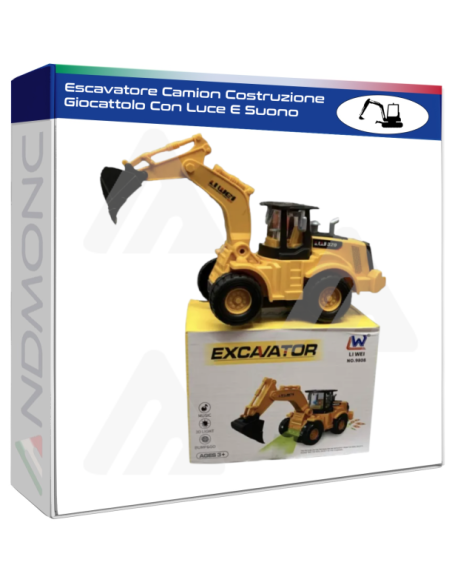 Escavatore Camion Costruzione Giocattolo Con Luce E Suono