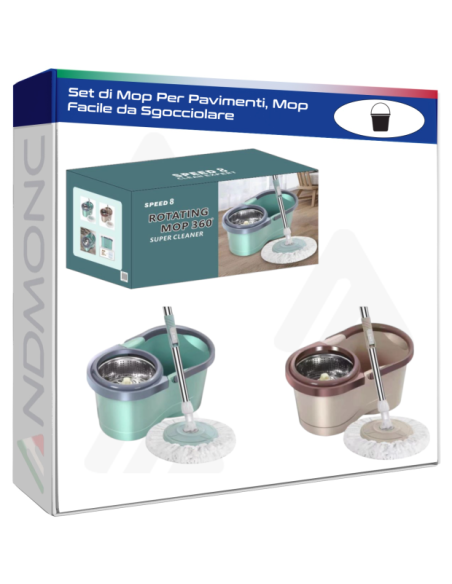 Set di Mop Per Pavimenti, Mop Facile da Sgocciolare