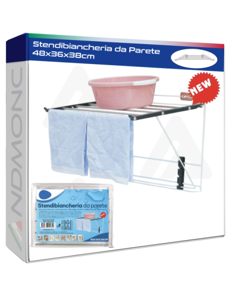 Stendibiancheria da Parete 48x36x38cm