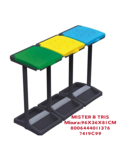 Tris Portasacco Raccolta Differenziata 3 Scomparti 2