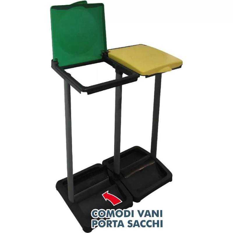 Tris Portasacco Raccolta Differenziata 3 Scomparti