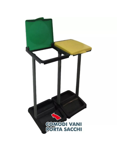 Tris Portasacco Raccolta Differenziata 3 Scomparti