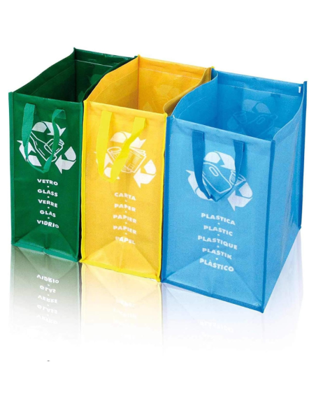 Panca per Raccolta Differenziata, Grigio/Nero