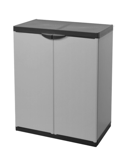 Armadio Basso, colore grigio, 2 Ante