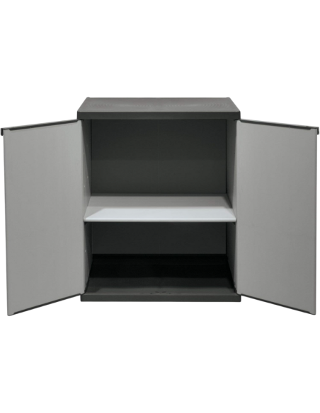 Armadio Basso, colore grigio, 2 Ante