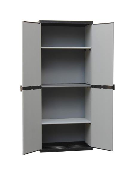 Armadio Alto a 2 Ante per Interno/Esterno con Ripiani Regolabili in altezza