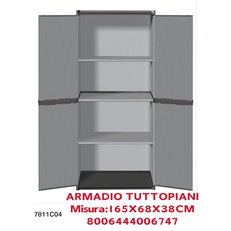 Armadio Alto a 2 Ante per Interno/Esterno con...